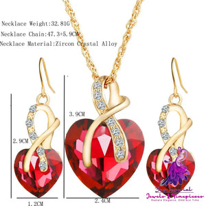 Crystal Zircon Heart Earrings