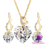 Crystal Zircon Heart Earrings