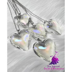 Heart Shaped Crystal Pendant In Korean Style And Fashion