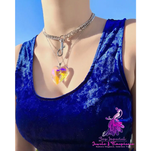 Heart Shaped Crystal Pendant In Korean Style And Fashion