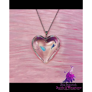 Heart Shaped Crystal Pendant In Korean Style And Fashion