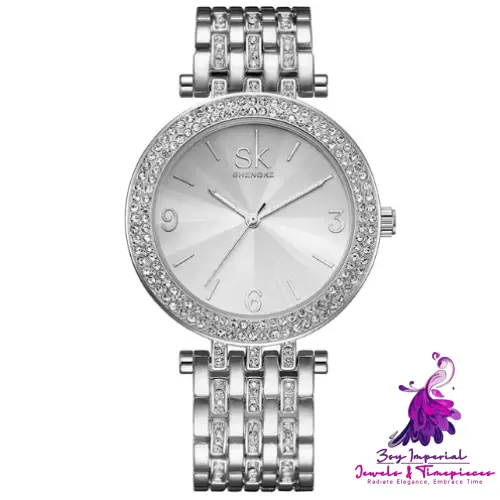 Shengke Luxury Crystal Dial Women’s Watch