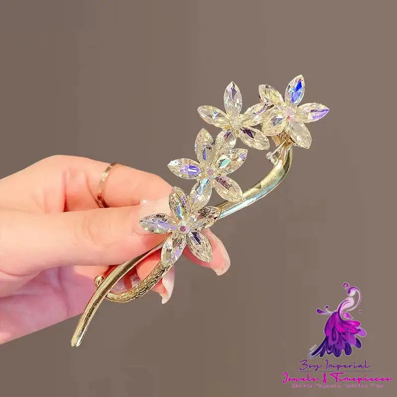 Crystal Flower Twister Clip