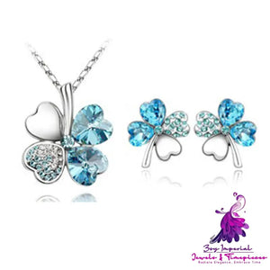 Crystal Four-leaf Clover Necklace