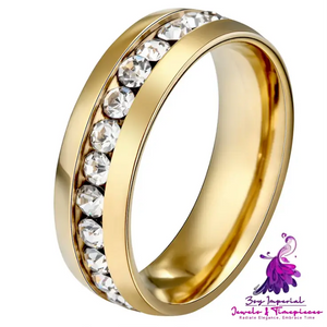 Crystal Gold Color Rings for Women