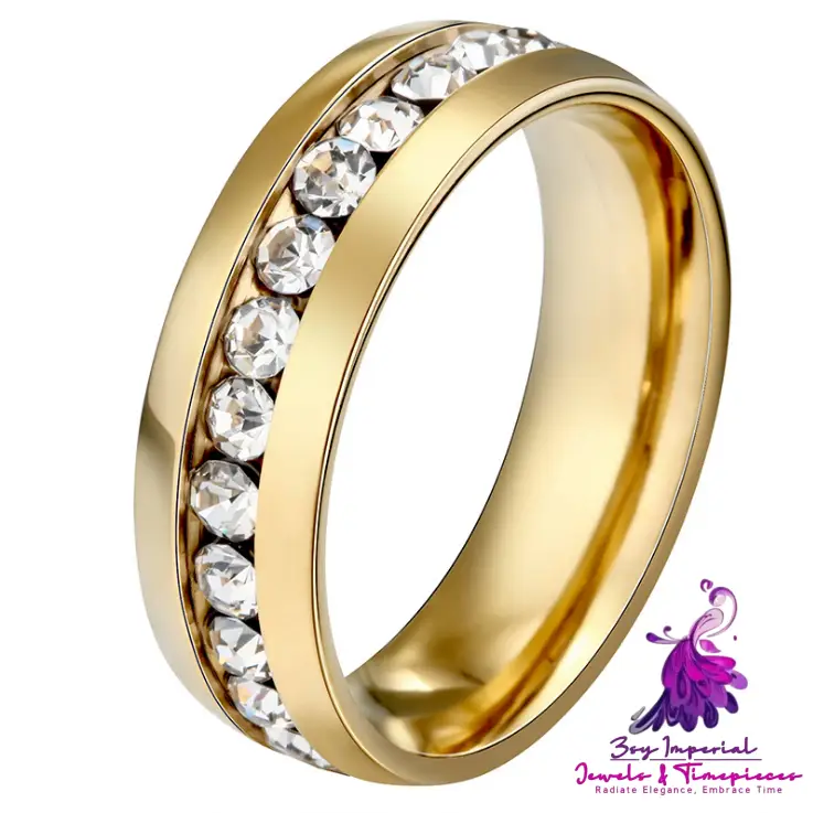 Crystal Gold Color Rings for Women