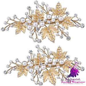 Crystal Pearl Duck Bill Hair Clip