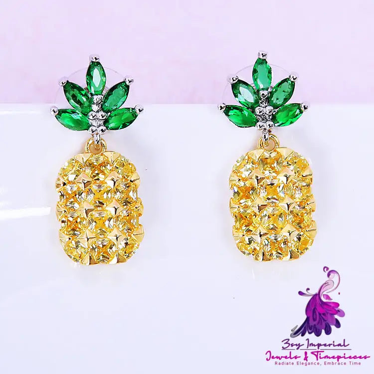 Pineapple Earrings Necklace Set