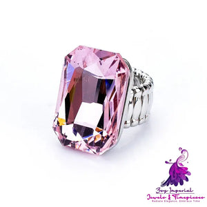 Square Crystal Ring