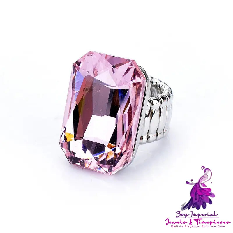 Square Crystal Ring