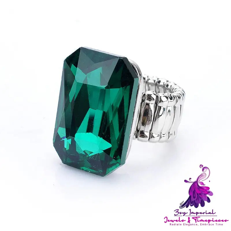 Square Crystal Ring