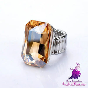 Square Crystal Ring