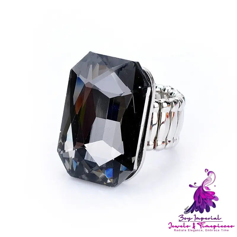 Square Crystal Ring