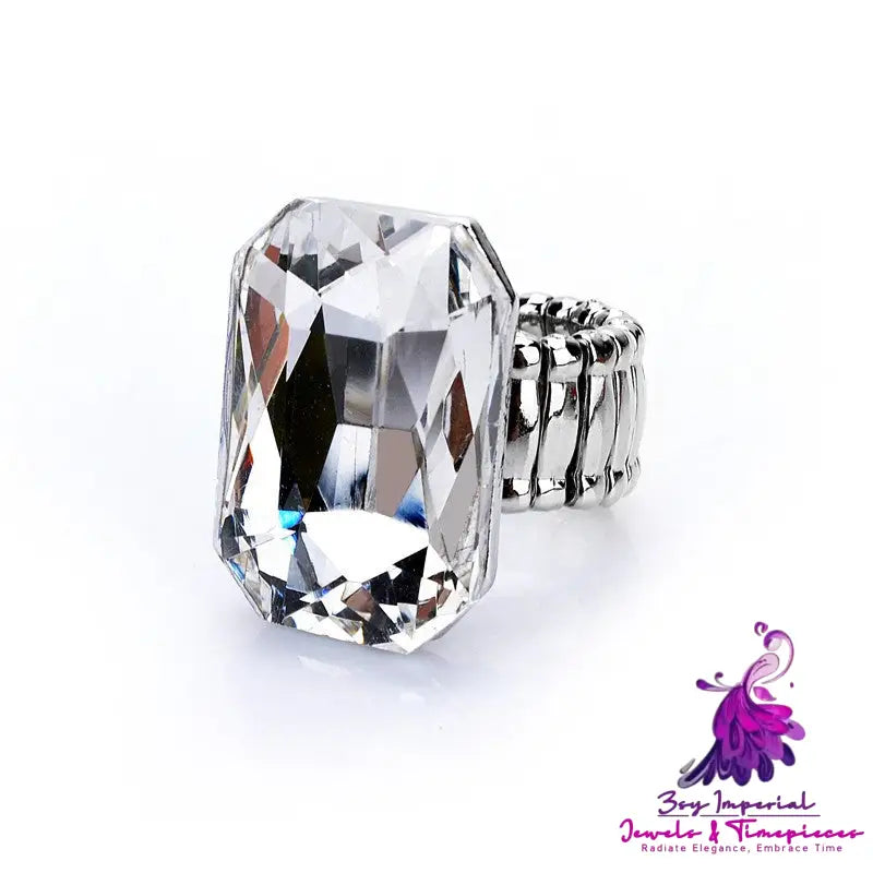 Square Crystal Ring