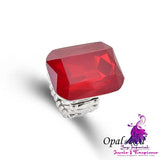 Square Crystal Ring