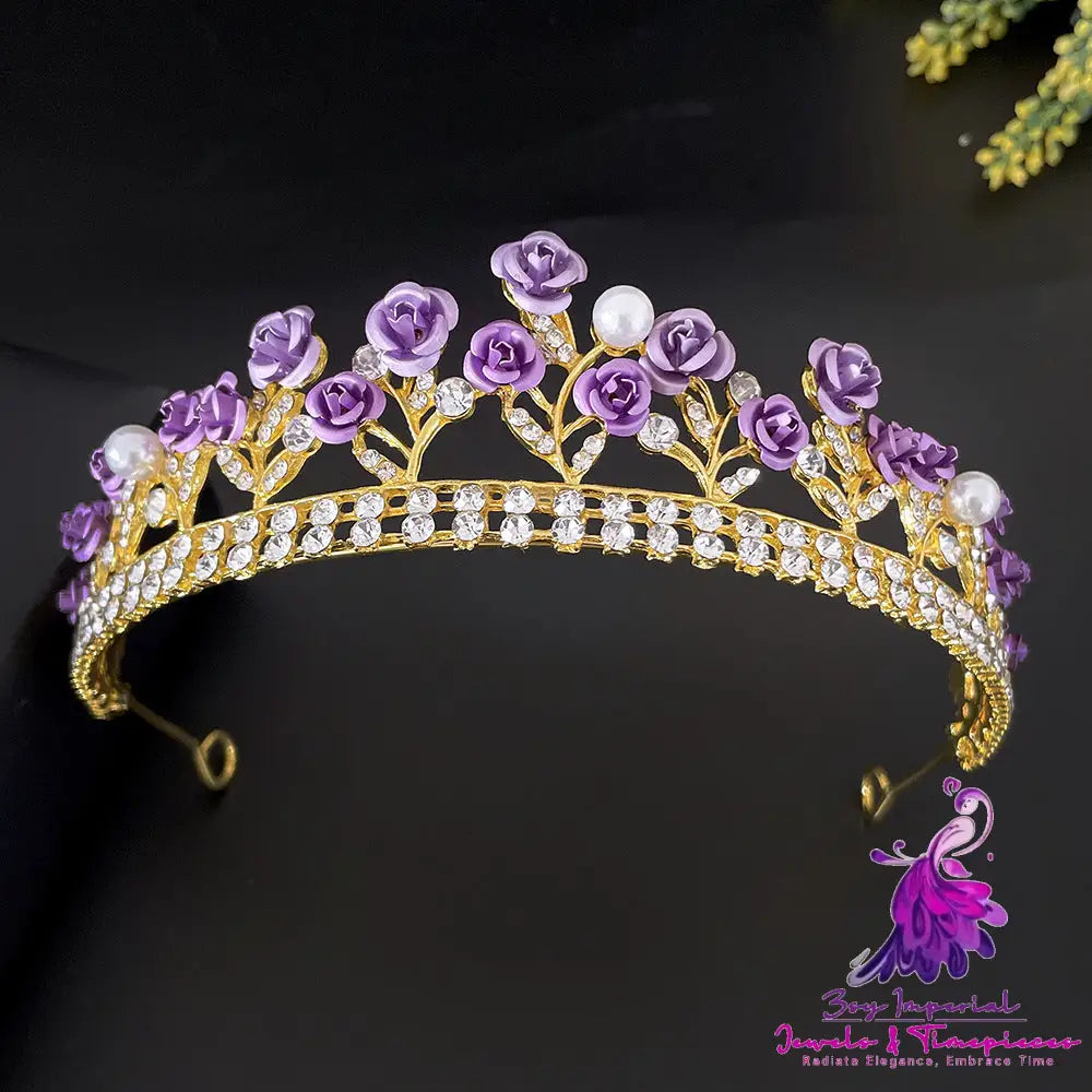 Crystal Rose Jewelry Crown