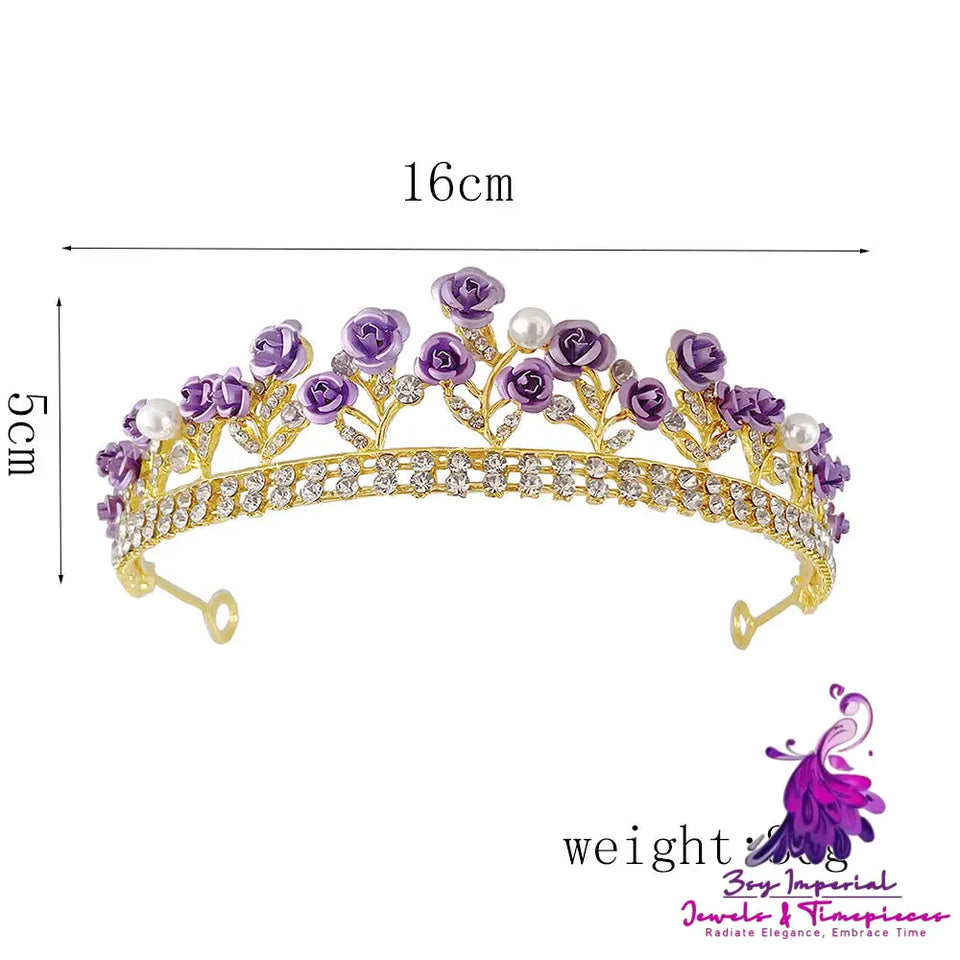 Crystal Rose Jewelry Crown