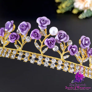 Crystal Rose Jewelry Crown