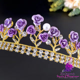 Crystal Rose Jewelry Crown