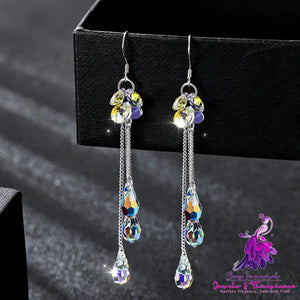 New Long Crystal Earrings