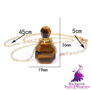 Crystal Perfume Bottle Necklace