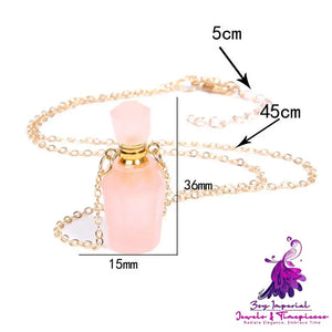 Crystal Perfume Bottle Necklace