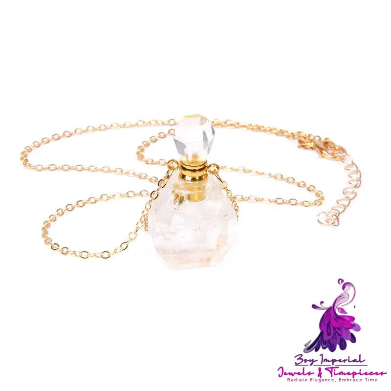 Crystal Perfume Bottle Necklace