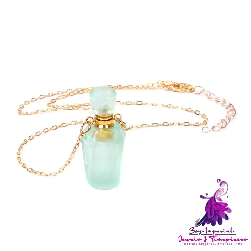 Crystal Perfume Bottle Necklace