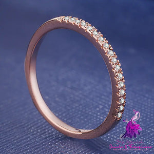 Cz Zircon Crystal Band Ring for Women