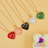 Crystal Stone Heart Necklace for Women