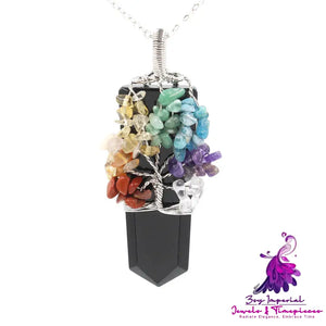 Crystal Tree Of Life Pendant Necklace