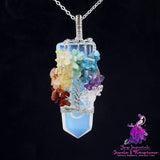 Crystal Tree Of Life Pendant Necklace