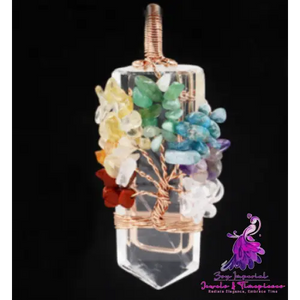 Crystal Tree Of Life Pendant Necklace