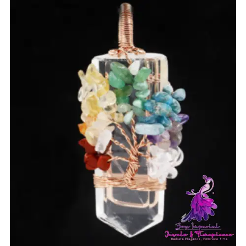 Crystal Tree Of Life Pendant Necklace