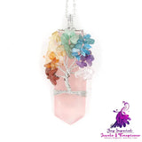 Crystal Tree Of Life Pendant Necklace