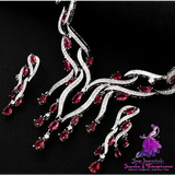 Crystal Zircon Tassel Jewelry Set