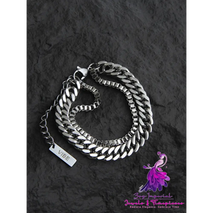 Double Hip Hop Cuban Bracelet