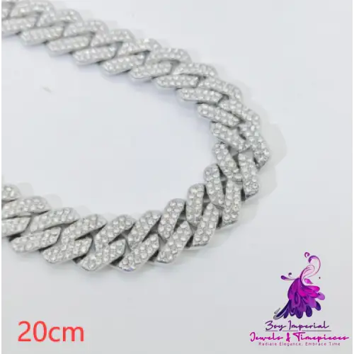 Cuban Chain 14mm Diamond Bracelet