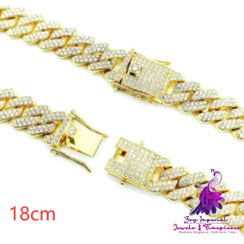 Cuban Chain 14mm Diamond Bracelet