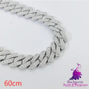 Cuban Chain 14mm Diamond Bracelet