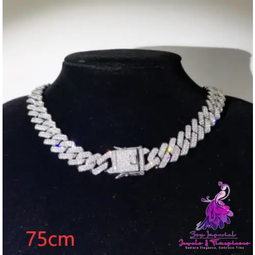 Cuban Chain 14mm Diamond Bracelet