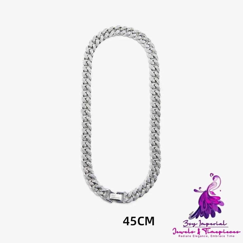 Double Row Diamond Cuban Chain