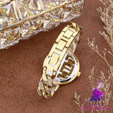 Hip Hop Cuban Chain Quartz Watch with Diamonds