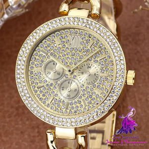 Hip Hop Cuban Chain Quartz Watch with Diamonds