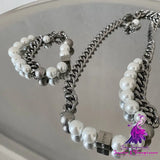 Double Layered Cuban Pearl Necklace