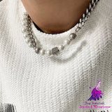 Double Layered Cuban Pearl Necklace