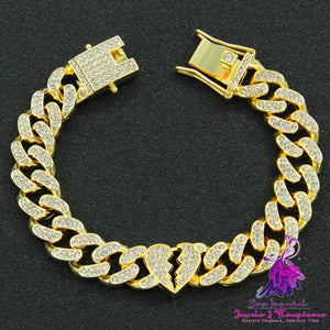 Broken Heart Cuban Link Necklace