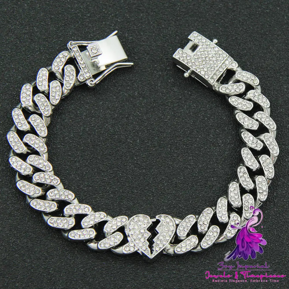 Broken Heart Cuban Link Necklace