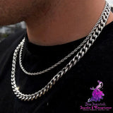 Cube Rope Chain Men Necklace