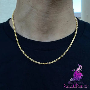 Cube Rope Chain Men Necklace